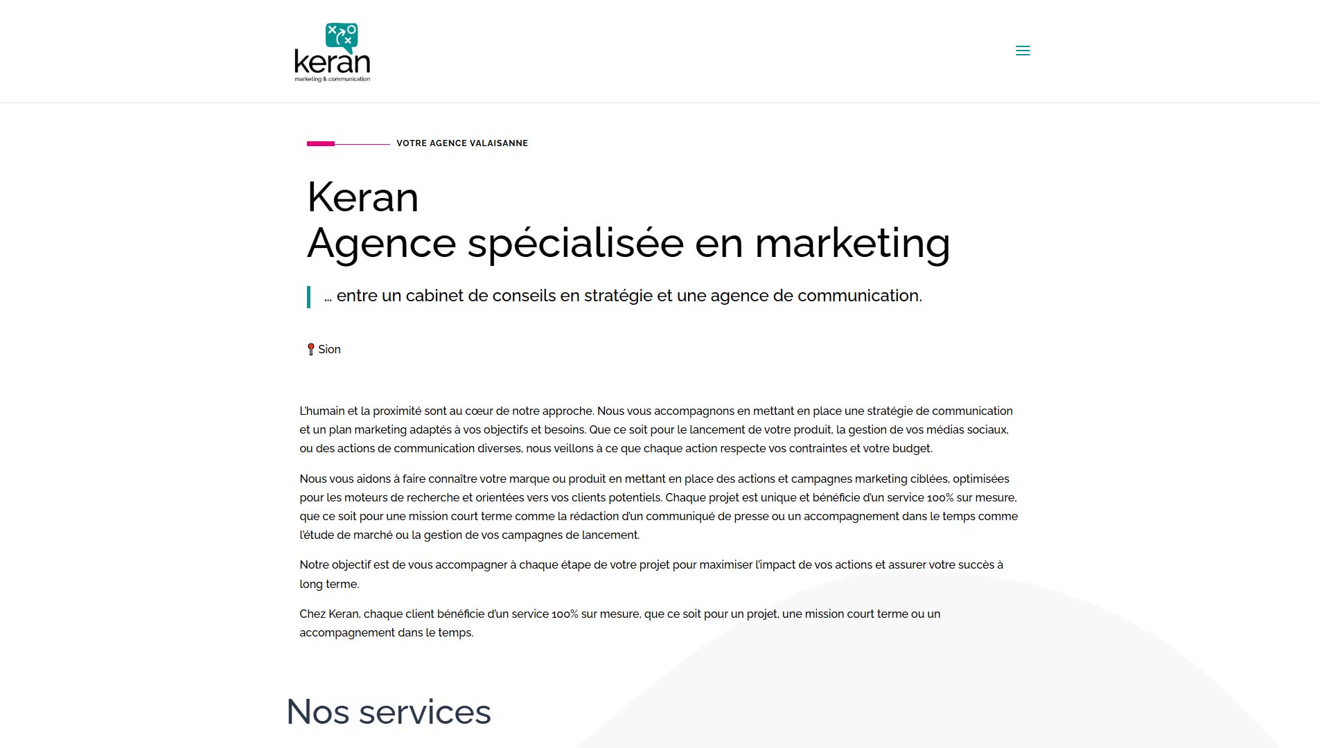 Homepage Keran Sàrl